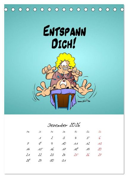 Produktbild: Trumix Cartoons - Gesundheit (Tischkalender 2026 DIN A5 hoch), CALVENDO Monatskalender