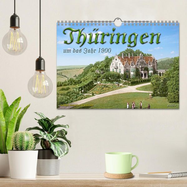 Produktbild: Th&uuml;ringen um das Jahr 1900 &ndash; Fotos neu restauriert und detailcoloriert. (Wandkalender 2026 DIN A4 quer), CALVENDO Monatskalender