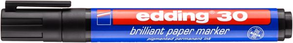 Produktbild: Edding 30 Pigmentmarker brillant 1,5-3 mm schwarz