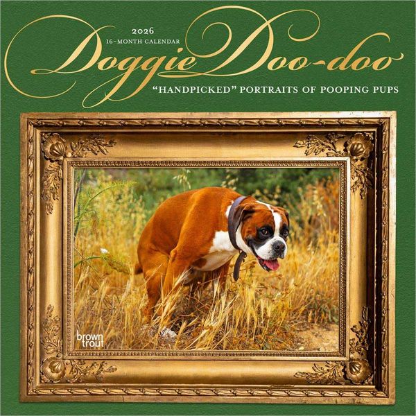 Produktbild: Doggie Doo Doo 2026 12 X 24 Inch (Hanging) Monthly Square Wall Calendar Plastic-Free