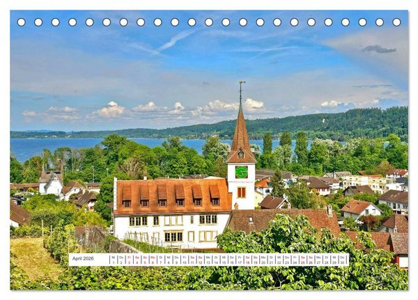 Produktbild: Berge und Seen der Schweiz - Mit dem Wohnmobil durch die Schweiz (Tischkalender 2026 DIN A5 quer), CALVENDO Monatskalender