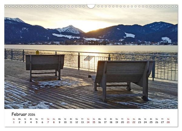 Produktbild: Winterstimmung am Tegernsee (Wandkalender 2026 DIN A3 quer), CALVENDO Monatskalender
