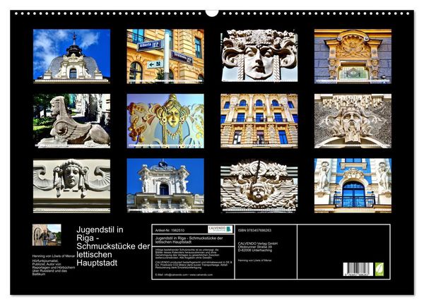 Produktbild: Jugendstil in Riga - Schmuckst&uuml;cke der lettischen Hauptstadt (Wandkalender 2026 DIN A2 quer), CALVENDO Monatskalender