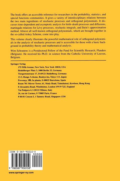 Produktbild: Stochastic Processes and Orthogonal Polynomials