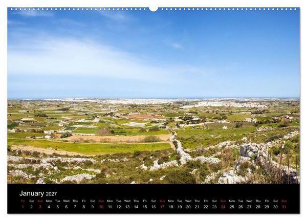 Produktbild: Malta. The sunny island full of charm. (High Quality Premium Wall Calendar 2027 DIN A2 landscape),CALVENDO 12 Month Wall Calendar