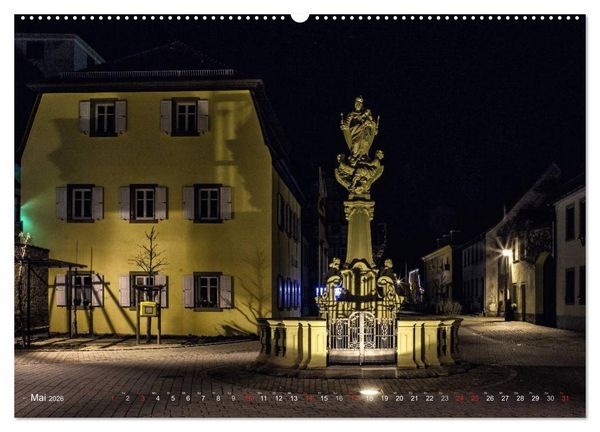 Produktbild: Unterfranken bei Nacht (hochwertiger Premium Wandkalender 2026 DIN A2 quer), Kunstdruck in Hochglanz