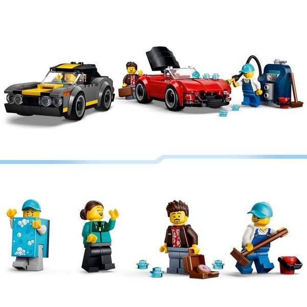 Produktbild: LEGO City 60497 Waschstra&szlig;e, Bauset mit 2 Spielzeugautos f&uuml;r Kinder ab 6 Jahren