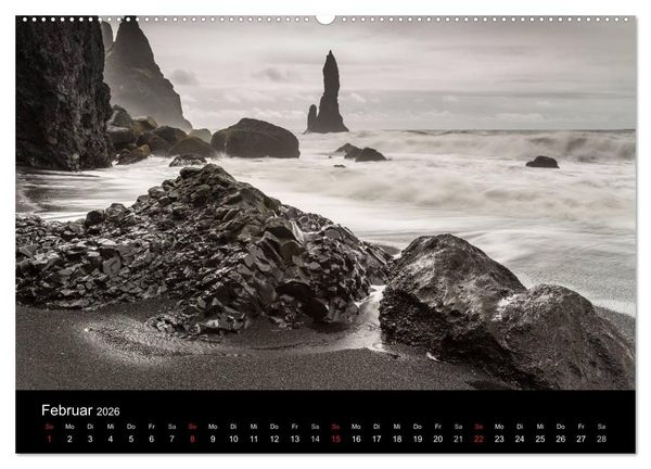 Produktbild: Islands Landschaften - Wasser, Eis und gr&uuml;nes Moos (hochwertiger Premium Wandkalender 2026 DIN A2 quer), Kunstdruck in Hochglanz
