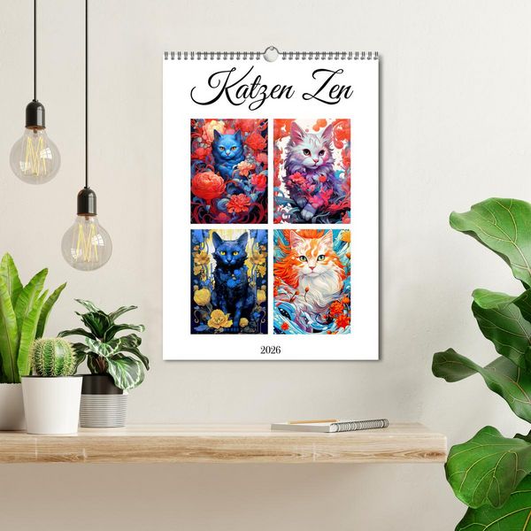Produktbild: Katzen Zen (Wandkalender 2026 DIN A3 hoch), CALVENDO Monatskalender