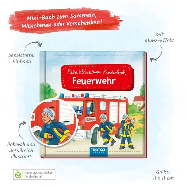 Produktbild: Tr&ouml;tsch Geschichtenbuch Mein klitzekleines Kinderbuch Feuerwehr