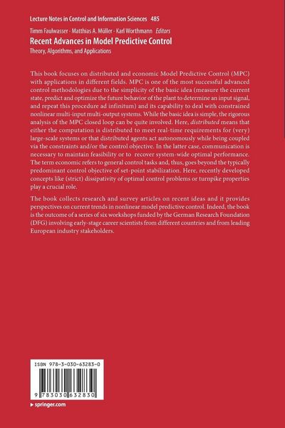 Produktbild: Recent Advances in Model Predictive Control