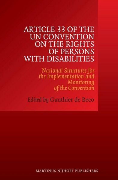 Produktbild: Article 33 of the Un Convention on the Rights of Persons with Disabilities
