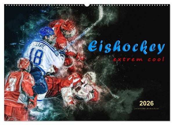 Produktbild: Eishockey - extrem cool (Wandkalender 2026 DIN A2 quer), CALVENDO Monatskalender
