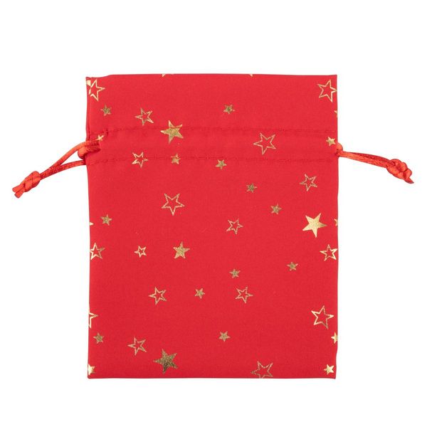 Produktbild: Idena Stoffs&auml;ckchen Weihnachten rot / Stern 10x13cm