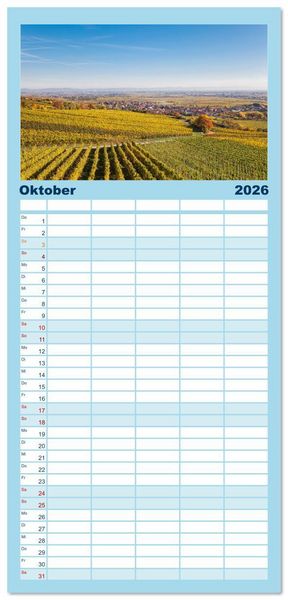 Produktbild: Familienplaner 2026 - Freinsheim - So Wunderbar mit 5 Spalten (Wandkalender, 21 x 45 cm) CALVENDO