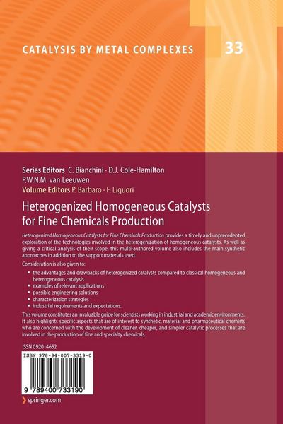 Produktbild: Heterogenized Homogeneous Catalysts for Fine Chemicals Production