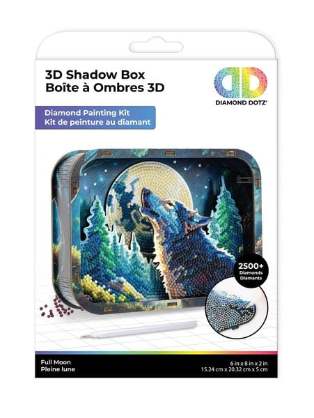 Produktbild: DIAMOND DOTZ - Diamond Painting Box Wolf mit Vollmond