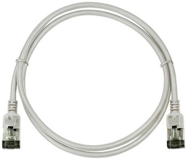 Produktbild: LogiLink CQ9042S RJ45 Patchkabel CAT 6a U/FTP 1.50 m Grau extrem d&uuml;nn, Flammwidrig, Flexibel, Folienschirm, Halogenfrei, mit Rastnasenschutz