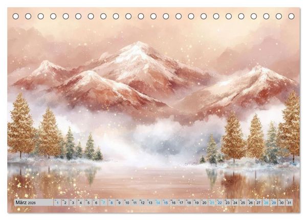 Produktbild: Farbige Bergwelten (Tischkalender 2026 DIN A5 quer), CALVENDO Monatskalender