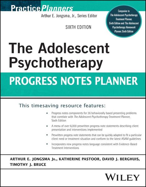 Produktbild: The Adolescent Psychotherapy Progress Notes Planner