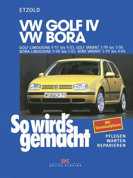 VW Golf IV 9/97-9/03, Bora 9/98-5/05, Golf IV Variant 5/99-5/06, Bora Variant 5/99-9/04