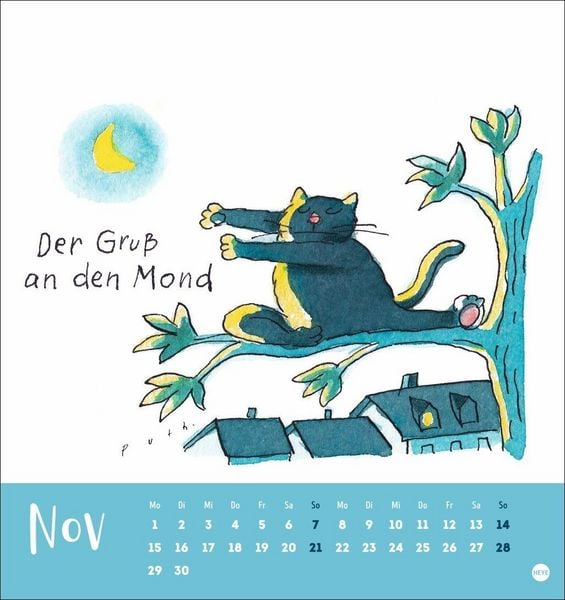 Produktbild: Puth Yoga f&uuml;r die Katz Postkartenkalender 2027