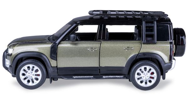 Produktbild: Land Rover Defender 110 Diecast 1:32 gr&uuml;n inkl. Knopfzellen