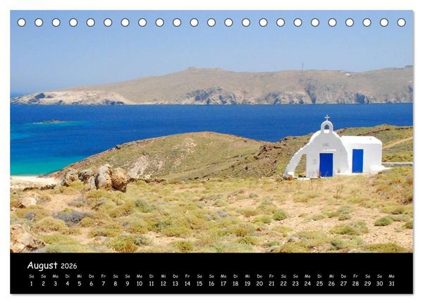 Produktbild: Mykonos - Stille Ecken (Tischkalender 2026 DIN A5 quer), CALVENDO Monatskalender