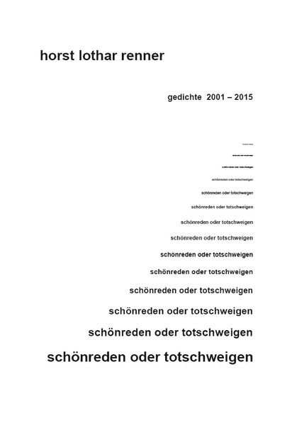 Schönreden oder totschweigen, Taschenbuch von Horst lothar renner, Rediroma-Verlag, 9783868709452
