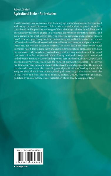 Produktbild: Agricultural Ethics - An Invitation