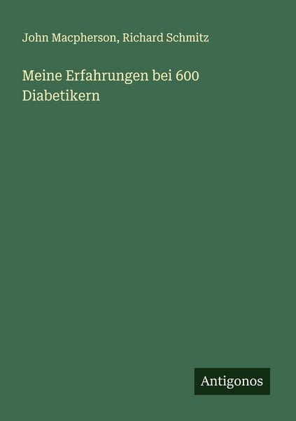 Produktbild: Meine Erfahrungen bei 600 Diabetikern