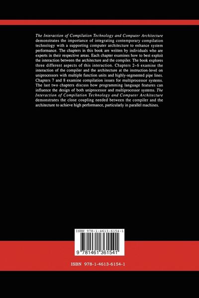 Produktbild: The Interaction of Compilation Technology and Computer Architecture