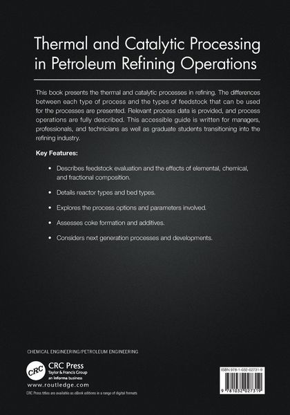 Produktbild: Thermal and Catalytic Processing in Petroleum Refining Operations