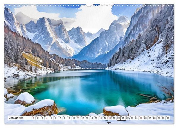 Produktbild: &Ouml;sterreich - Idylle in den Alpen (hochwertiger Premium Wandkalender 2026 DIN A2 quer), Kunstdruck in Hochglanz