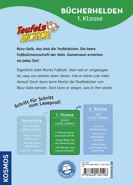Produktbild: Teufelskicker, B&uuml;cherhelden 1. Klasse, Moritz macht das Spiel