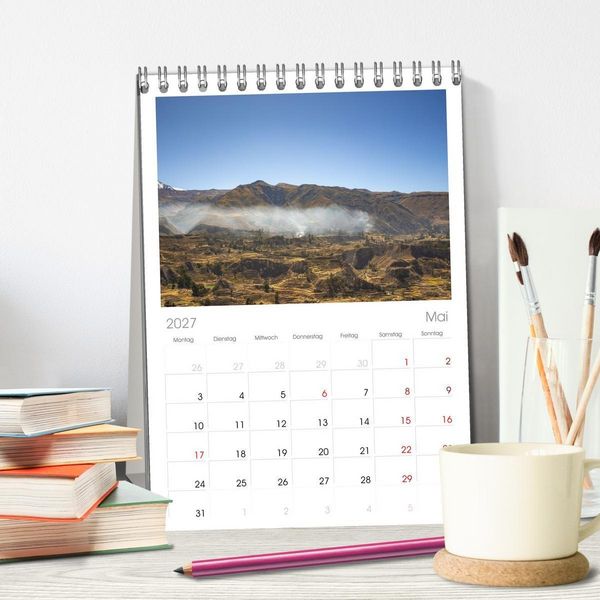 Produktbild: Tischplaner 2027 - Peru - Traumreise durch das Land der Inka (A5 Tischkalender zum Aufstellen) CALVENDO