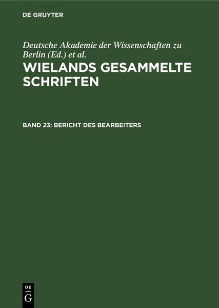 Produktbild: Bericht des Bearbeiters