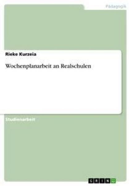 Produktbild: Wochenplanarbeit an Realschulen