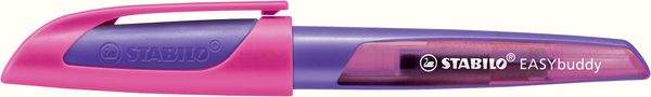 Schulfüller mit Standard-Feder M - STABILO EASYbuddy in lila/magenta - Schreibfarbe blau (löschbar) - Einzelstift - inkl