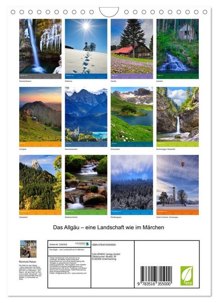 Produktbild: Das Allg&auml;u &ndash; eine Landschaft wie im M&auml;rchen (Wandkalender 2026 DIN A4 hoch), CALVENDO Monatskalender