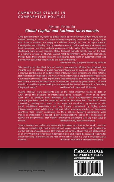 Produktbild: Global Capital and National Governments