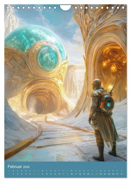 Produktbild: Fremde Zivilisationen - Science Fiction (Wandkalender 2026 DIN A4 hoch), CALVENDO Monatskalender