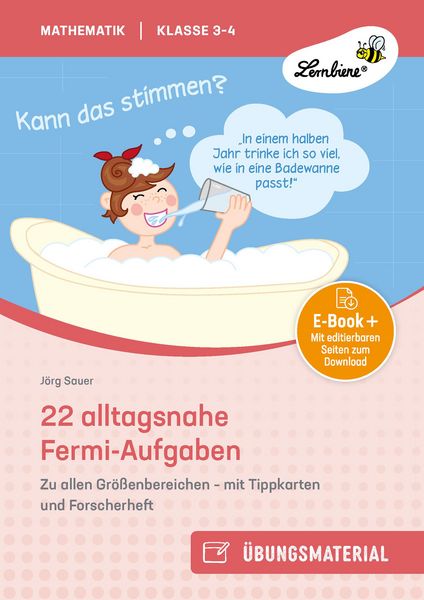 Produktbild: 22 alltagsnahe Fermi-Aufgaben f&uuml;r Klasse 3-4