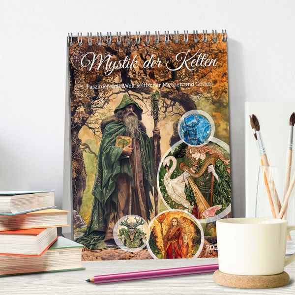 Produktbild: Mystik der Kelten - Faszinierende Welt keltischer Mythen und G&ouml;tter (Tischkalender 2026 DIN A5 hoch), CALVENDO Monatskalender