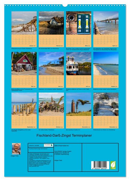 Produktbild: Fischland-Dar&szlig;-Zingst Terminplaner (hochwertiger Premium Wandkalender 2026 DIN A2 hoch), Kunstdruck in Hochglanz