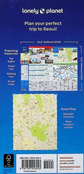 Produktbild: Lonely Planet Seoul City Map