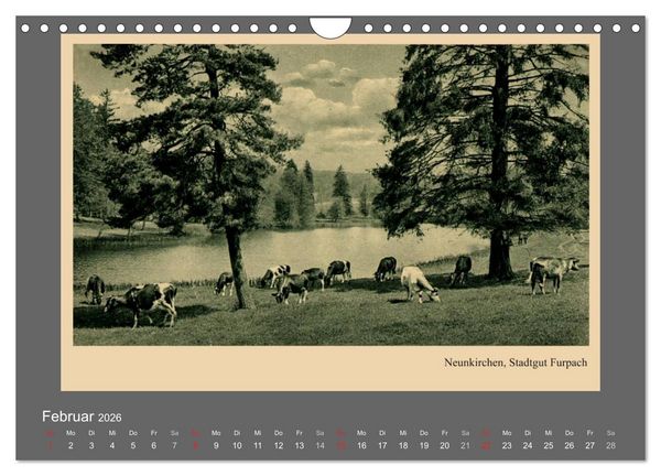 Produktbild: Saarland - vunn domols (frieher), Landkreis Neunkirchen (Wandkalender 2026 DIN A4 quer), CALVENDO Monatskalender
