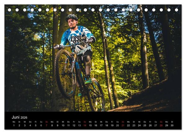 Produktbild: Mountainbike Action (Tischkalender 2026 DIN A5 quer), CALVENDO Monatskalender