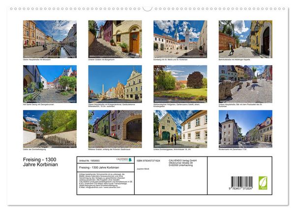 Produktbild: Freising - 1300 Jahre Korbinian (hochwertiger Premium Wandkalender 2026 DIN A2 quer), Kunstdruck in Hochglanz