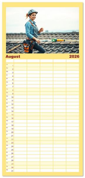 Produktbild: Familienplaner 2026 - Powerfrauen - Frauen in anspruchsvollen Berufen mit 5 Spalten (Wandkalender, 21 x 45 cm) CALVENDO